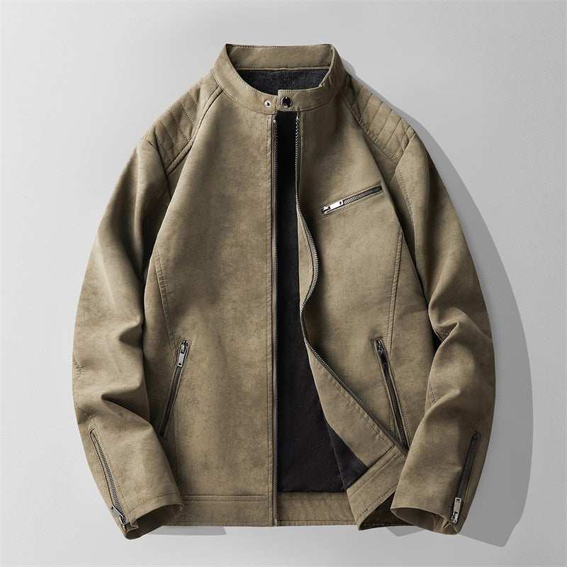 The RidgeLine Suede-Leather Moto Jacket