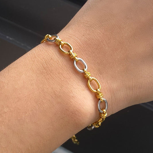 Addison Two Tone Gold Bracelet