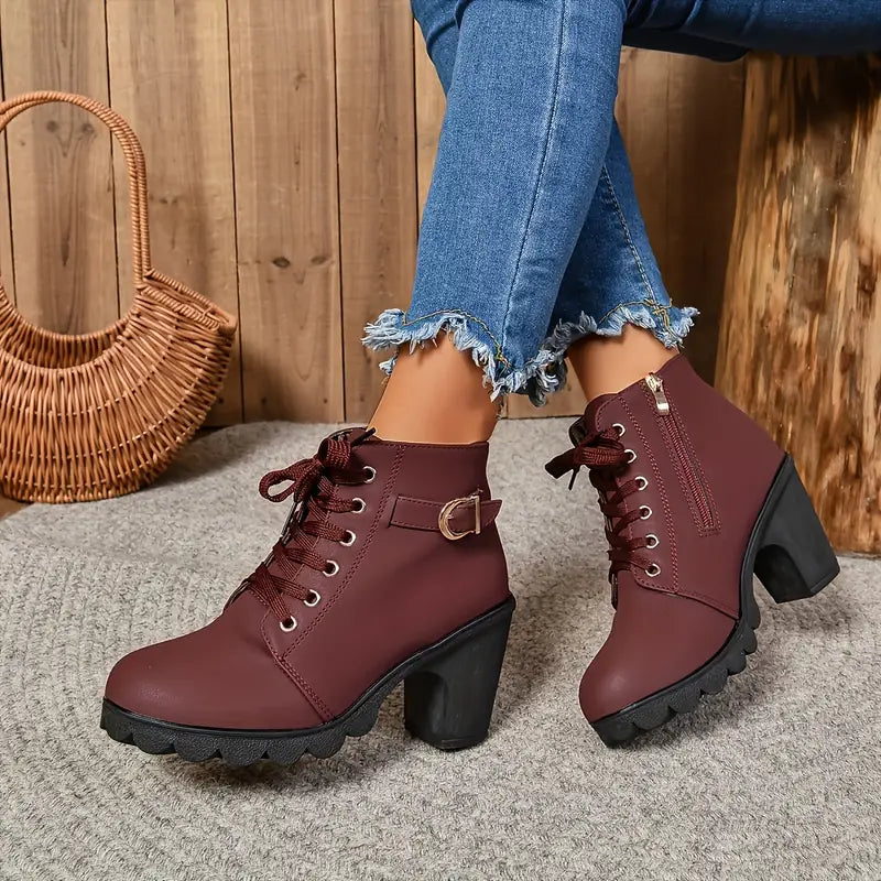 Liora Mid-Heel Ankle Boots